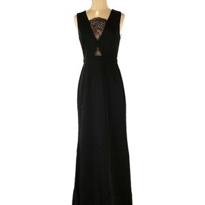 BCBGAXAZRIA black lace front maxi dress.. size 4